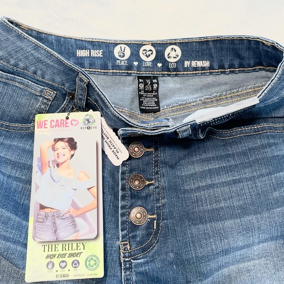 New Women’s REWASH Exposed Button Shorts Size 7/28 - Picture 11 of 11